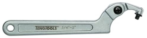 Teng Tools 3/4 Inch to 2 Inch (5mm Pin Size) Adjustable C Pin Spanner Hook Wrench - HP2015