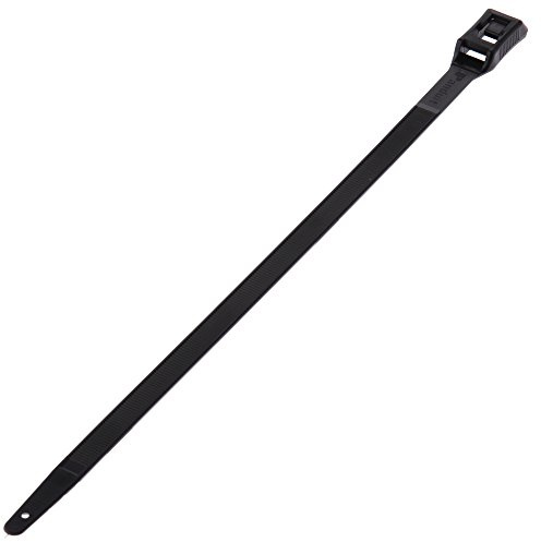 Panduit hv9100-c0 hyper-v Inline-Kabelbinder, wetterfeste Nylon 6.6, wiegt mit Wasser Min Zugfestigkeit, schwarz, 9,9 cm Max Bundle Durchmesser, 0,2 cm Stärke, 0,9 cm Breite, 36,6 cm Länge (100 Stück)