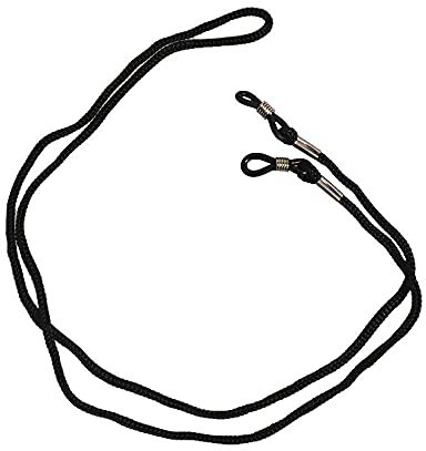 SPORTS WORLD VISION 4 x Spec Schwarz Anti-Rutsch-Nylon-Brillenketten-Umhängeband, Brillenband für Brillen, Brillenketten-Lanyard-Umhängeband, Sonnenbrillen-Umhängebandhalter