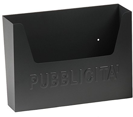 Cassetta Portapubblicita' Con Tetto. In Lamiera Zincata E Verniciata Nero Lucido.