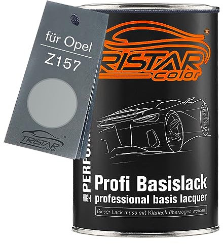 TRISTARcolor Autolack Dose spritzfertig für Opel Z157 Starsilber III Metallic/Star Silver II Metallic Basislack 1,0 Liter 1000ml