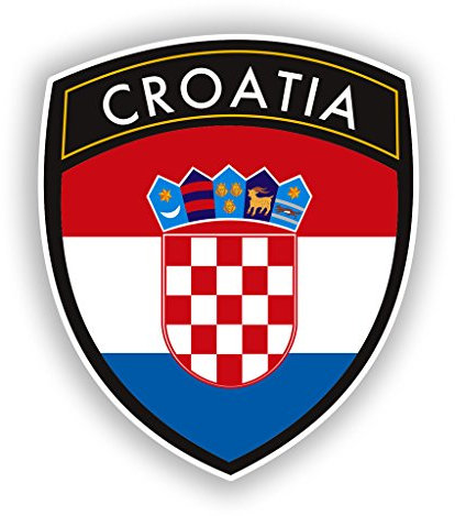 2 x 10cm/100mm Croatia Flag Design Vinyl Stickers Travel Luggage #10673