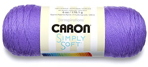 Caron Simply Soft Brites Yarn, 6 oz, Grape, 1 Ball