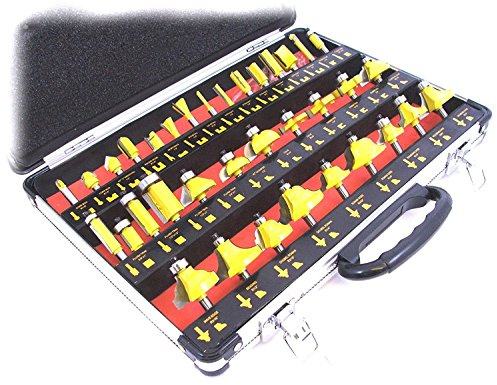 Toolzone 35Pc 1/4 Shank Router Bit Display in Case