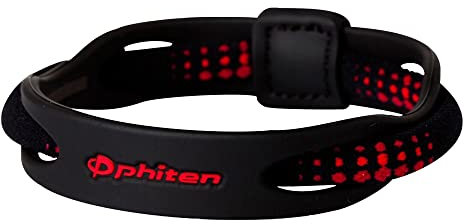 Phiten X50 Hybrid Titan Armband - Sport Armband Permeated mit X50 Aqua-Titan Technologie - Power Elastomer Zone mit Micro Titan Kugeln, 14,6 cm, Nylon