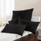 ESTELLA Kissenbezug Feinjersey | Schwarz | 80x80 cm | ideale Passform und praktischer Reißverschluss | trocknerfeste und bügelfreie Kissenhülle aus 100% Baumwolle