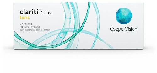 Clariti 1 Day Toric Kontaktlinsen täglichen Ring, R 8.6, D 14.3, -0.25 Dioptrie, Zylinder -1.75, Achse 170 – 30 Astigmatism