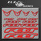 Ecoshirt M9-AIAZ-M2FE Aufkleber Felt Bici R203 Stickers Aufkleber Decals Autocollants Adesivi, Rot