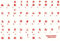 AdesiviKeyiera.it - Japanese keyboard stickers Hiragana transparent background red letters