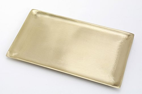 Glasuntersetzer, Getränkeuntersetzer rechteckig 19x11 cm, Gold innen matt