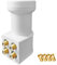 netshop 25 HD Quad LNB Gold - Rauschmaß: 0,1 dB - Verstärkung: 60 dB - Full HD, 3D, 4K Ready (inkl. 4 F-Stecker)