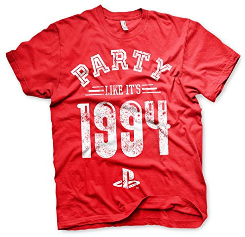 Officially Licensed Merchandise Playstation - Party Like It´s 1994 T-Shirt (Red), Medium