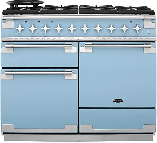 Rangemaster Elise ELS110DFFCA 110cm wide Dual Fuel Range Cooker with Gas Hob - China Blue - A/A Rated