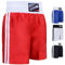 Farabi Sports Pro Boxshorts für Boxtraining Punching Sparring Fitness Gym MMA Muay Thai Kickboxshorts (Large, Red)