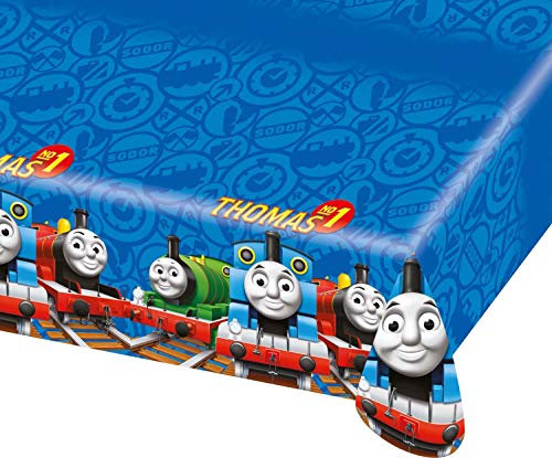 Amscan 552160 - Tischdecke Thomas und seine Freunde, Plastik, Größe 120 x 180 cm, Kindergeburtstag