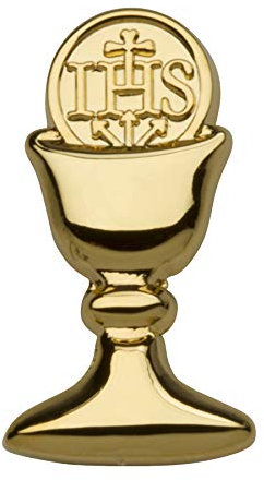 Precious Pieces Boy's Chalice Tie Pin Gold Tone