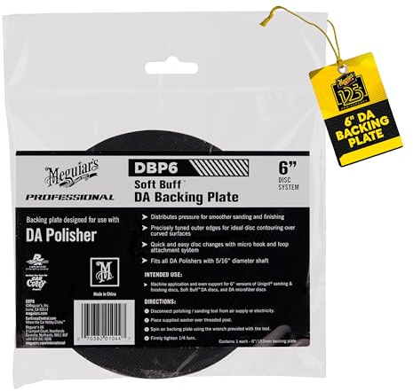 Meguiar's 6 DA Backing Plate - Pair With Foam or Microfiber Pads for Dual Action Polishing - DBP6