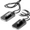 JewelryWe Personalisierte Schmuck Herren Halskette, Schwarz Silber Gewehrkugel Geschoss Militärischen Erkennungsmarken Armee Stil Dog Tag Anhänger mit 70cm Kette, kostenlos Gravur