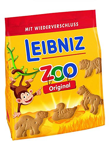 Leibniz Zoo Original 125g - Mini-Butterkekse mit lustigen Tier-Motiven - für Kinder - Kekse zum Spielen - Kinderkekse für den kleinen Hunger