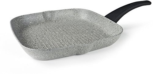 Flonal DUIBS2830 Dura - Griglia a induzione Dim. 28 x 28 cm, alluminio, effetto pietra