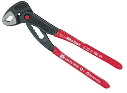 Wiha 32664 Push Button Adjustable Water Pump Pliers, 7-Inch