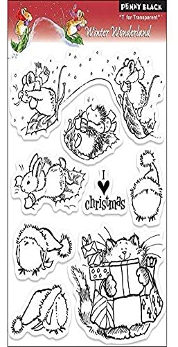 Penny Black Rubber Clear Stamps 5-inch x 7.5-inch Sheet-Winter Wonderland