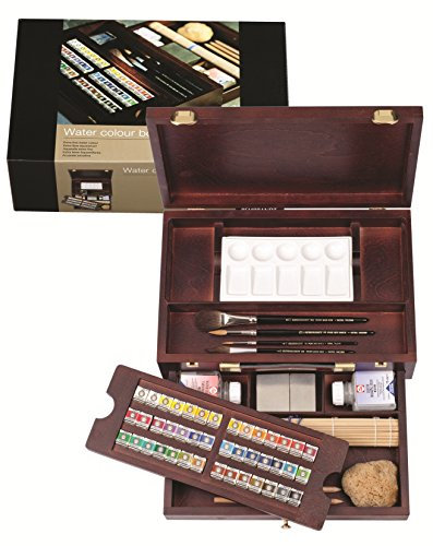 Talens REMBRANDT Aquarellfarbe Malkasten Master mit 42 Näpfchen