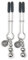 Fifty Shades of Grey Pinch verstellbare Nippelspangen mit Gewichten