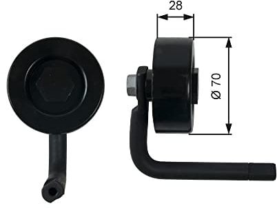 Gates T39201 rodillos tensores para correa de transmisión trapezoidal