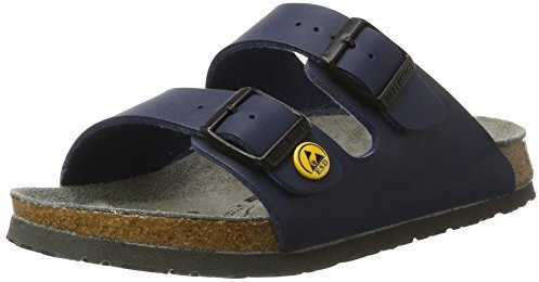 BIRKENSTOCK Arizona Birko-Flor ESD, Sabot Unisex Adulti, Blu, 42 EU