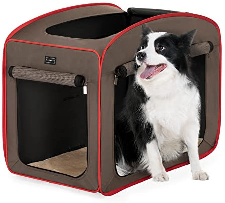 Petsfit Hundebox faltbar Pop-up-Design,Faltbare Hundebox für Zuhause Zimmerkennel Hund für kleine mittlere Hunde aus Stoff,Leichte tragbare Schlafbox für Büro,Wohnzimmer,Camping,Hotels