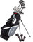 Top Line Herren-Golfschläger-Set M5, Rechtshänder, Set beinhaltet Driver, Holz, Hybrid, 5, 6, 7, 8, 9, PW Edelstahl-Eisen mit True Temper Stahlschaft, Putter, Deluxe Standtasche und 3 Schlägerhauben
