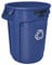 Rubbermaid Commercial Products FG262073Bleu Brute rond Conteneur 37,9 l – Blanc, 75,7 L, Bleu Recycling, 1