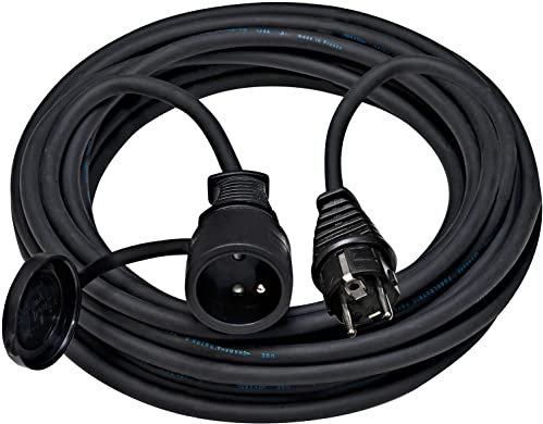 Brennenstuhl - Prolunga elettrica con otturatore, 10 m, colore nero, nero, 1169311