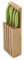 KYOCERA Coltello in ceramica, set di 4 coltelli manico verde + Coltelli + tagliere in confezione regalo natalizia