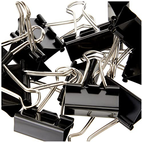 Clipper 32mm Foldback Clip - Black (Pack of 100)