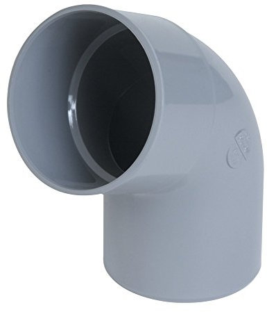 NICOLL COV50136 Coude mâle-Femelle 87°30-PVC Gris-Ø 32 mm-CF8