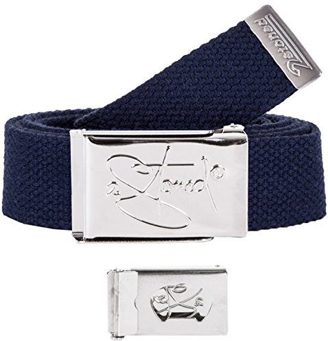 2Stoned Stoffgürtel Unisex mit Chromschnalle inkl. Flaschenöffner in Navy für Erwachsene und Kinder
