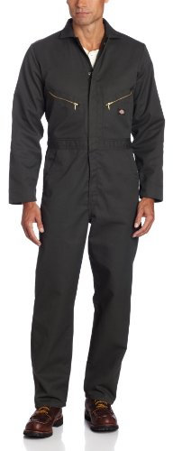 Dickies Herren Langärmeliger Deluxe-Twill Arbeits-Overalls, Olivgrün V1, Small Hoch