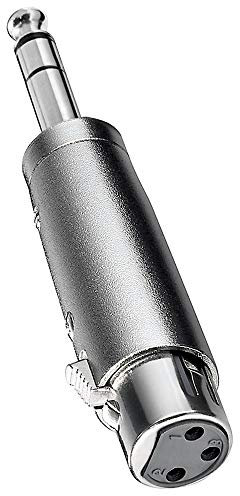 BestPlug Adaptateur Audio AUX in Out/Jack Mâle 6,3 mm stéréo mâle vers XLR Femelle/Finition métallique