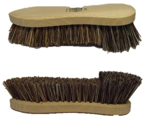 Hand Scrubbing Brush Single Winged Wooden Heavy Duty Traditional Stiff Bristle