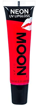 Moon Glow, Neon-UV-Lippenstift, parfümiert und leuchtet hell unter UV! (Rote Erdbeere, 15 ml (1er Pack))