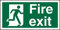 Seco Schild mit Aufschrift Fire Exit, 200 x 100 mm, 2 mm, Acryl
