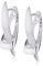 Vinani Damen Ohrringe 925 Silber - Klapp-Creolen Ohrring Set für Frauen aus 925 Sterling Silber X-Form 20mm lang 5mm breit CXV