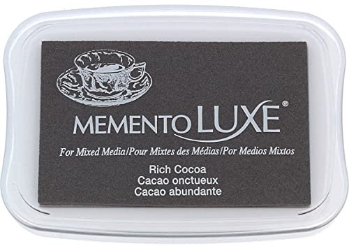 Tsukineko Memento Luxe Stempelkissen für Verschiedene Medien, Holz, Reicher Kakao, Einheitsgröße