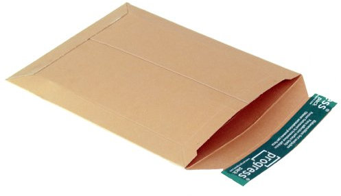 progressPACK Versandtasche PP V04.02 aus Vollpappe, DIN B5+, 205 x 262 x bis 30 mm, 25-er Pack, braun
