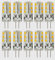 10pcs G4 3W LED-Lampe, DC12V 3000K warmweiß, 240-260LM, 24 SMD 2835 LED Energiesparlampen, keine Verschmutzung, keine UV, Infrarot und thermische Strahlung, umweltfreundlich.