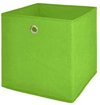 möbelando Faltbox Schachtel Box Vlies Kiste Aufbewahrungsbox Metallöse Spielkiste One I (Grün)
