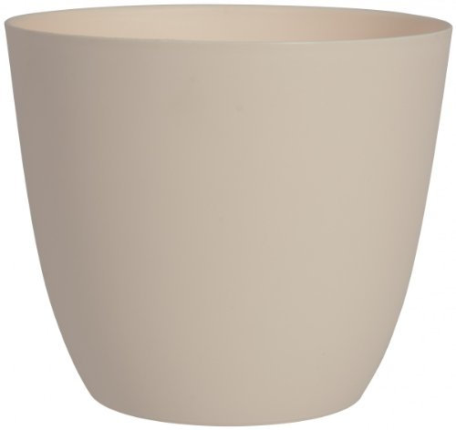 Geli PURE rund aus Kunststoff, Topf, PLANTER, creme, 25 cm, Indoor