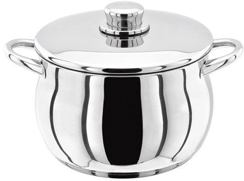 Stellar Classic Stainless Steel Stockpot with Lid 24cm, 5.7L Induction Ready, Oven Safe, Dishwasher Safe